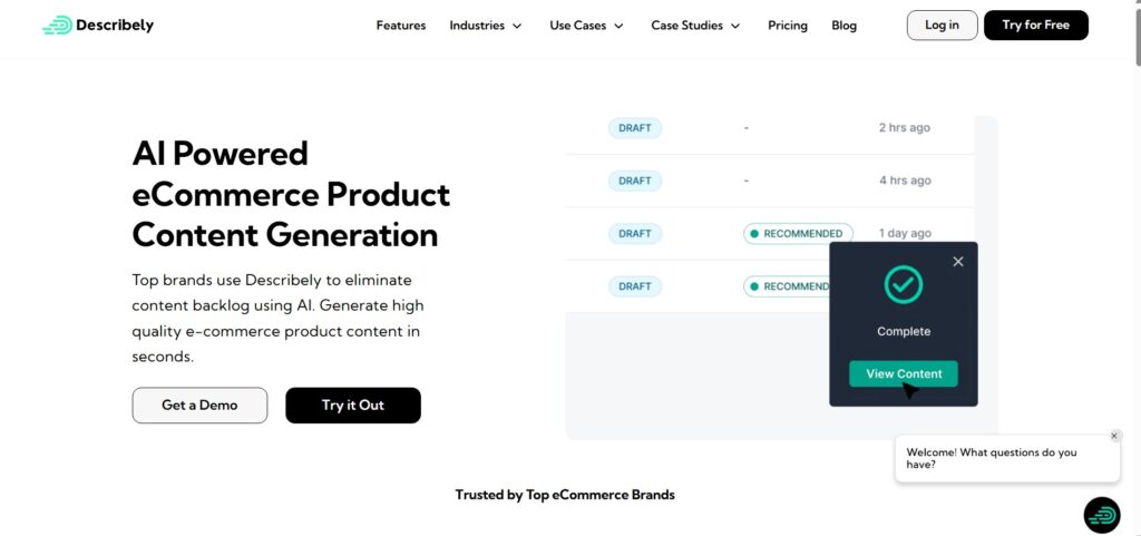 Ai Product Description Generators For E-Commerce - Describely