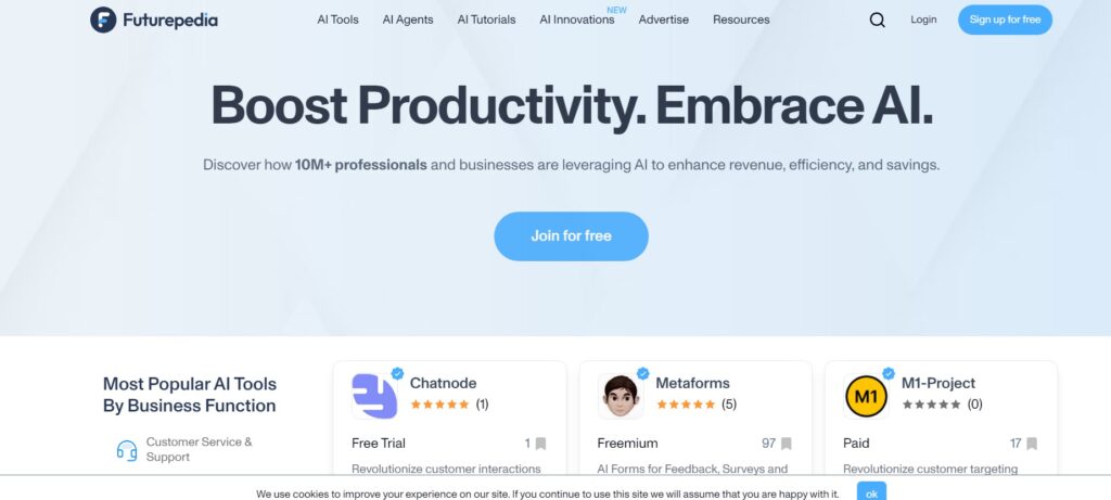 The top 10 free ai tools directory to explore - Futurepedia