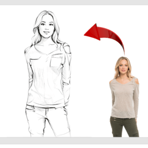 AI pencil sketch photo